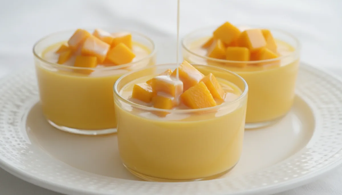 Pudín de Mango Estilo Hong Kong con Leche Evaporada