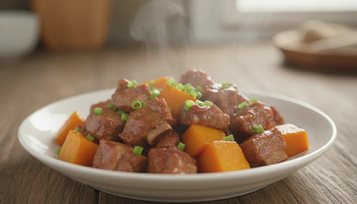 Costine di Maiale al Vapore con Salsa di Fagioli Neri e Zucca alla Hong Kong