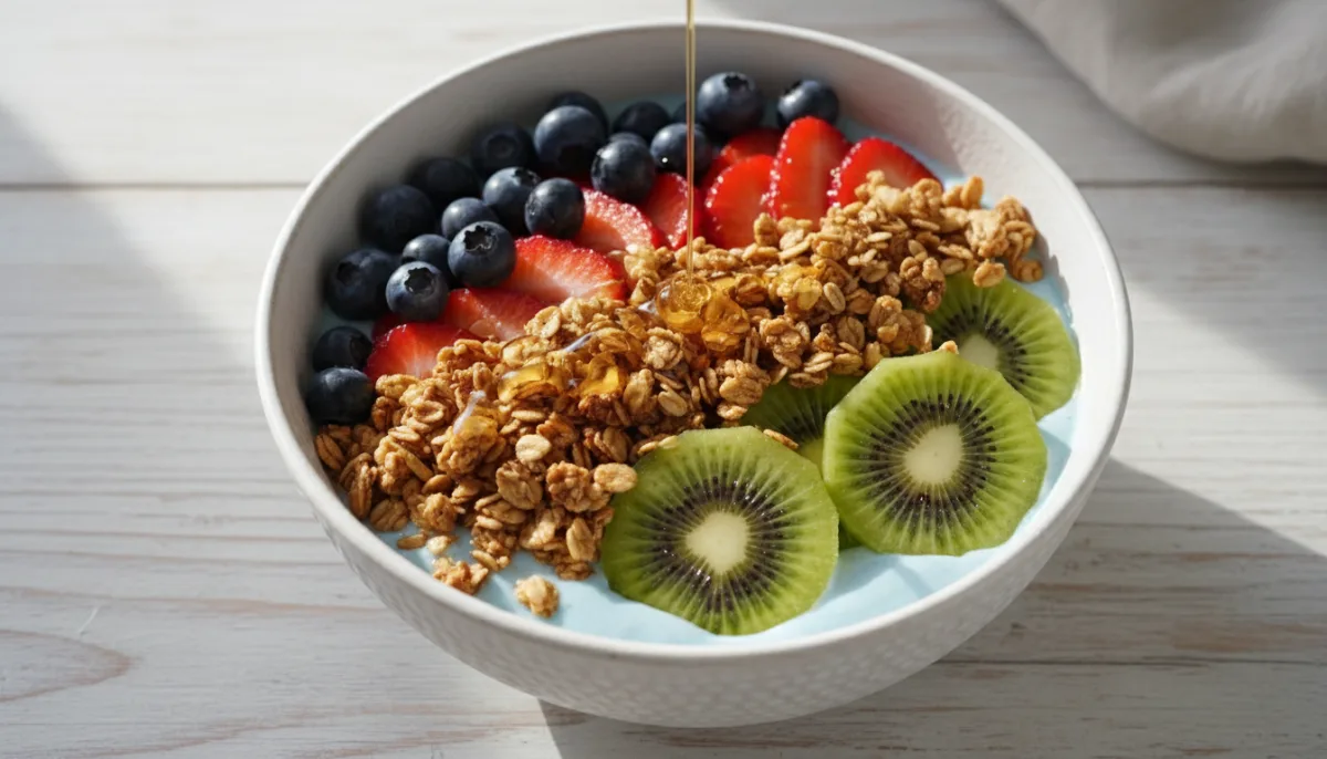 Skyr Islandez me Manaferra dhe Granola