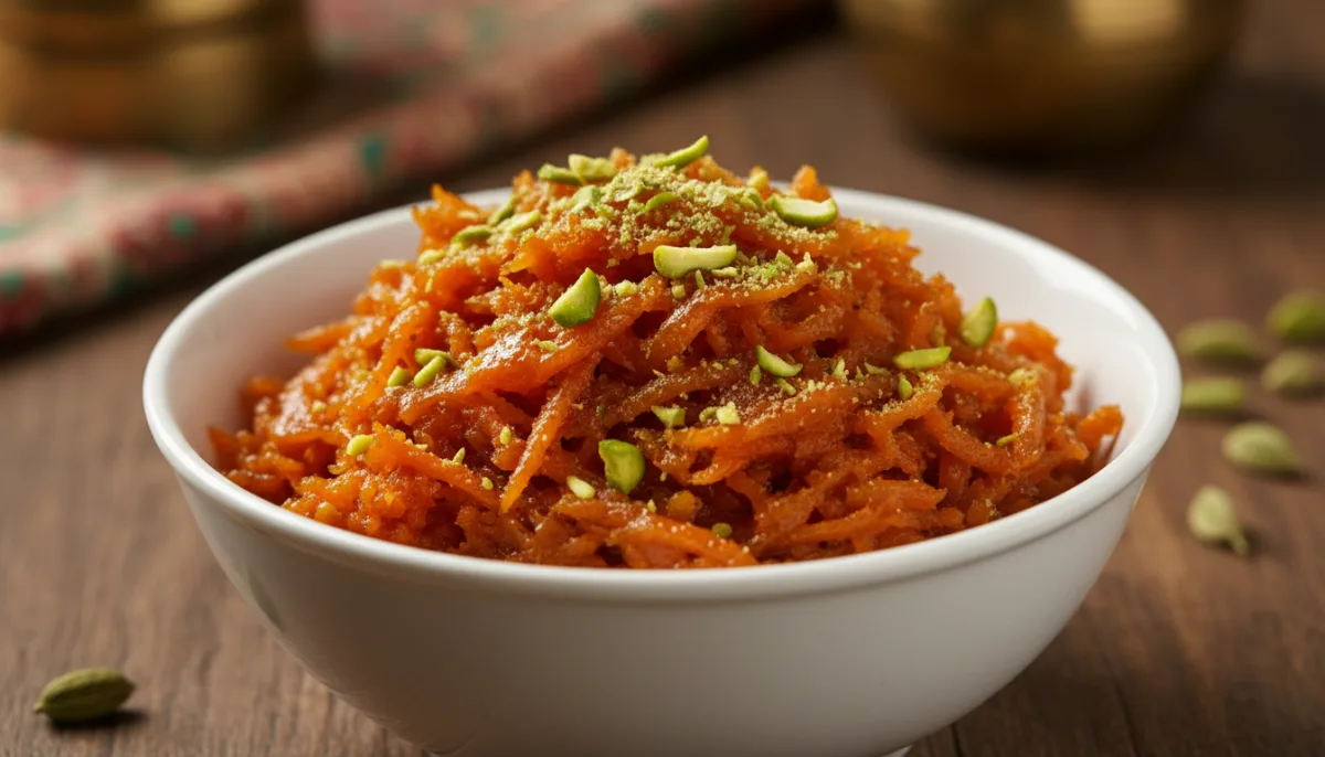 Halwa de Zanahoria Indio con Pistachos y Cardamomo