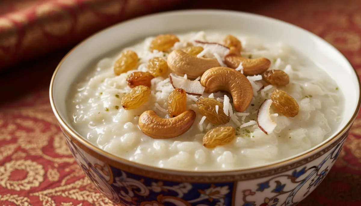 Arroz con Leche de Coco y Cardamomo al Estilo Indio (Payasam)