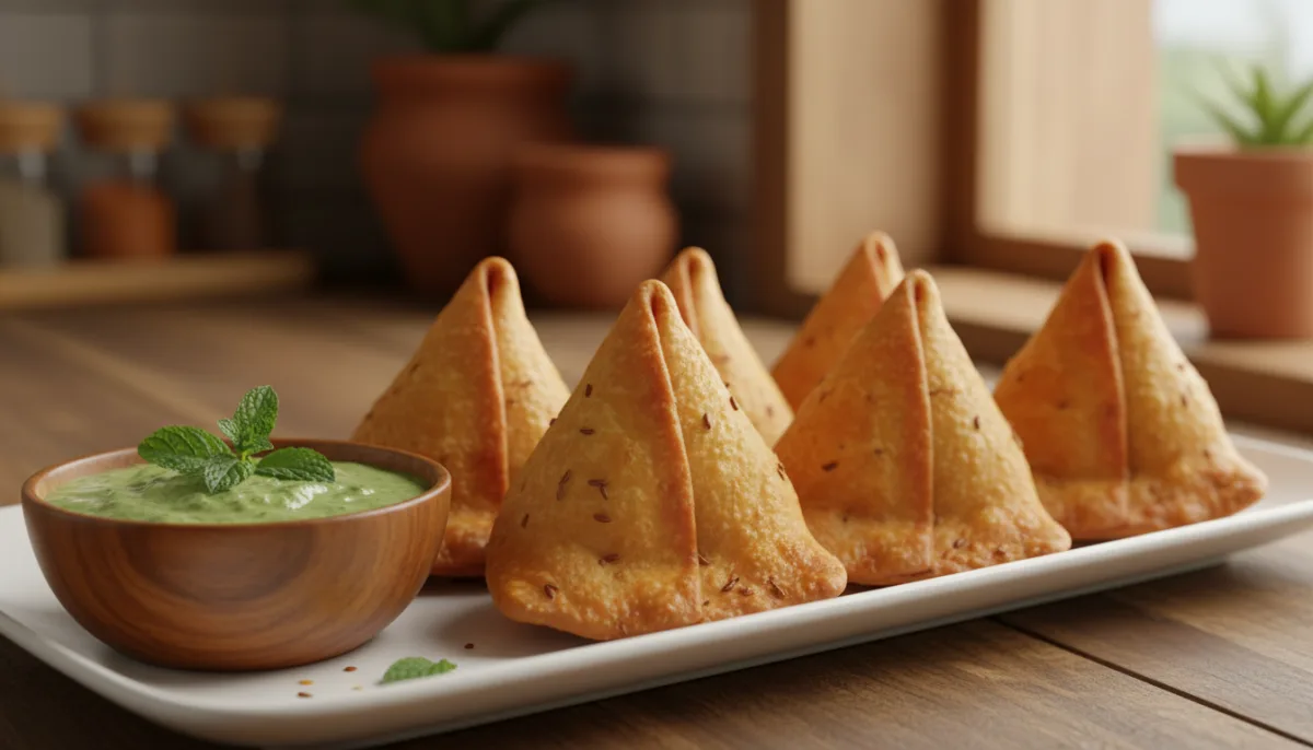 Flavorful Indian Potato and Pea Samosas