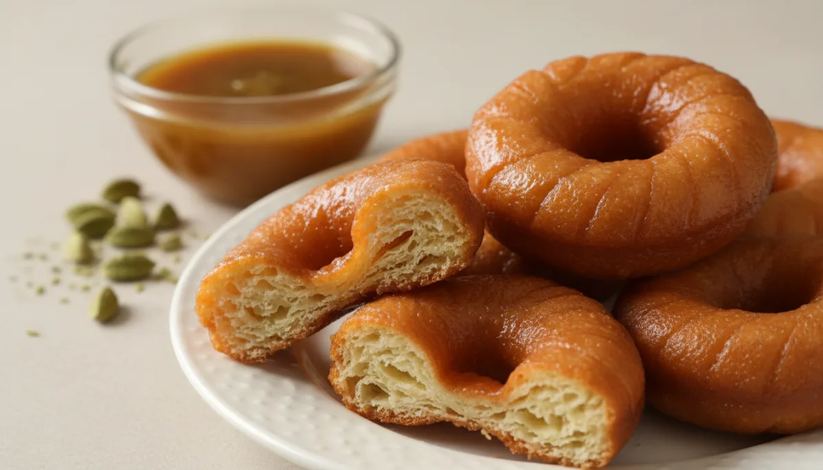 Balushahi: Donas Fritas Indias con Jarabe de Cardamomo