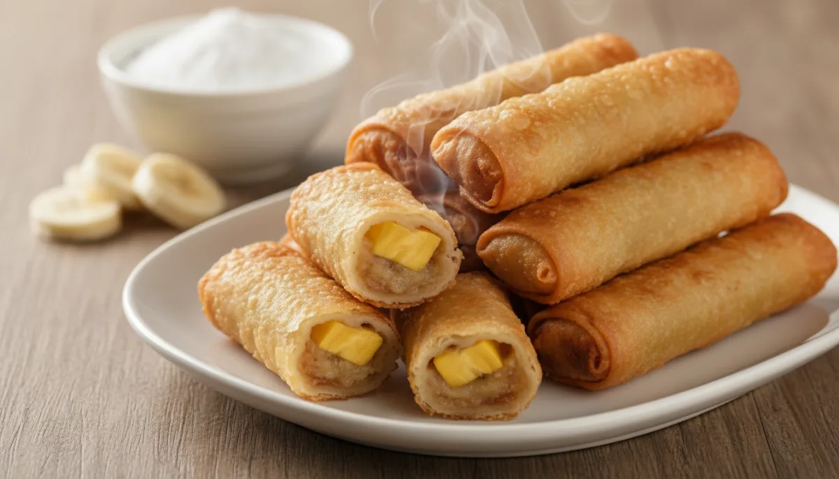 Rollitos de Plátano y Yaca Indonesios (Lumpia Pisang Nangka)