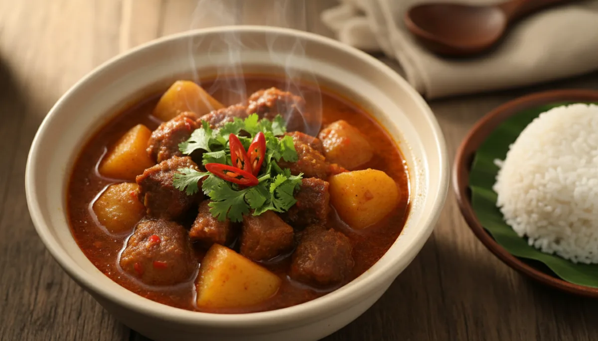 Stufato Indonesiano di Manzo e Patate Piccante (Semur Daging Kentang)