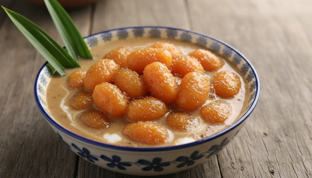 Pudín Indonesio de Batata y Perlas de Tapioca (Kolak Biji Salak)