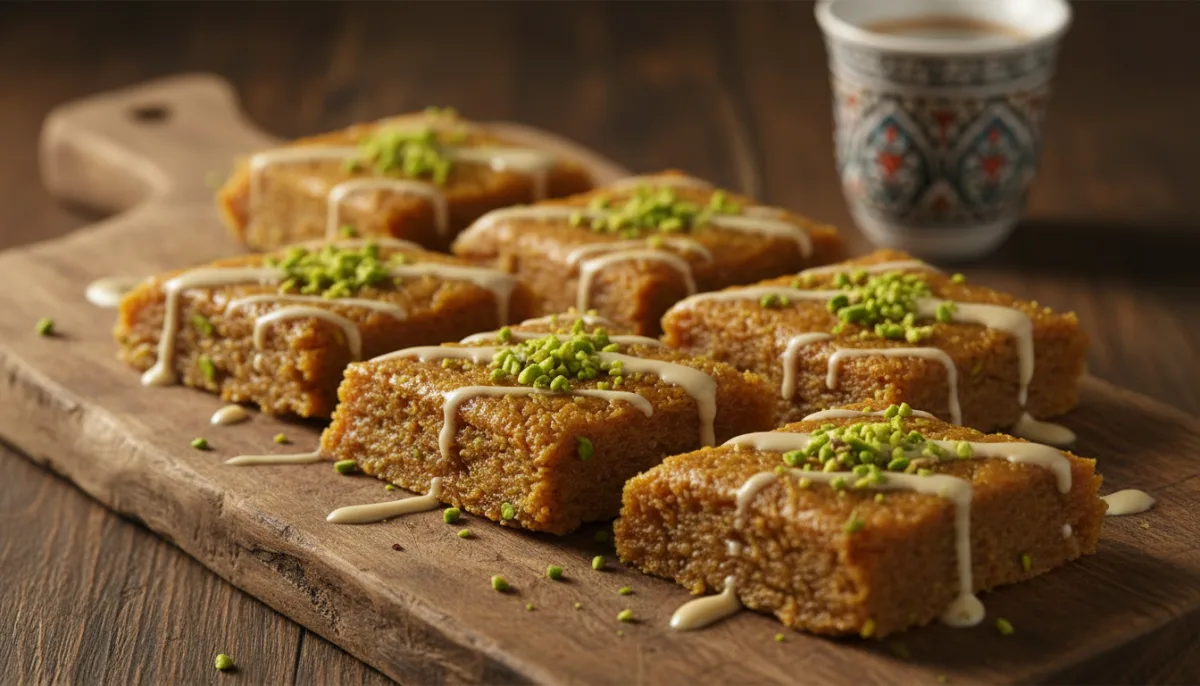 Iraqi Halva with Tahini and Pistachios