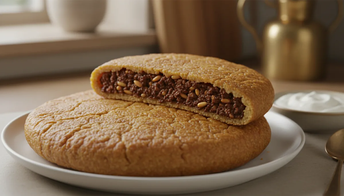 Iraqi Kubba Mosul: Large Flat Kubba with Spiced Meat Filling