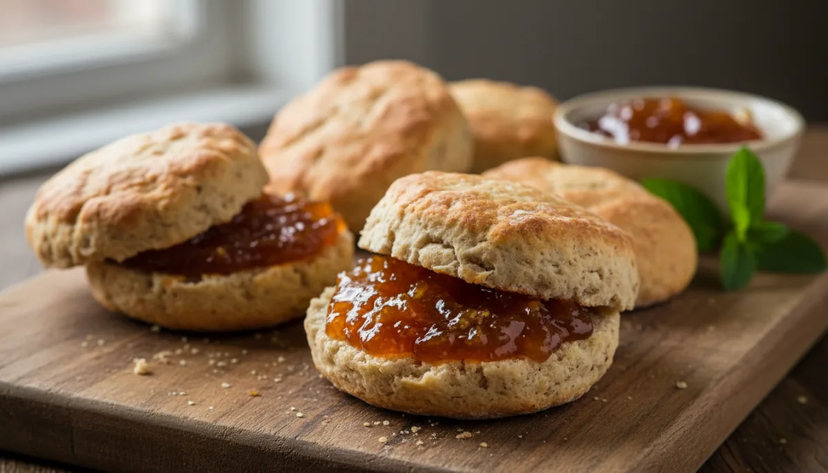 Irish Soda Bread Scones with Whiskey Marmalade