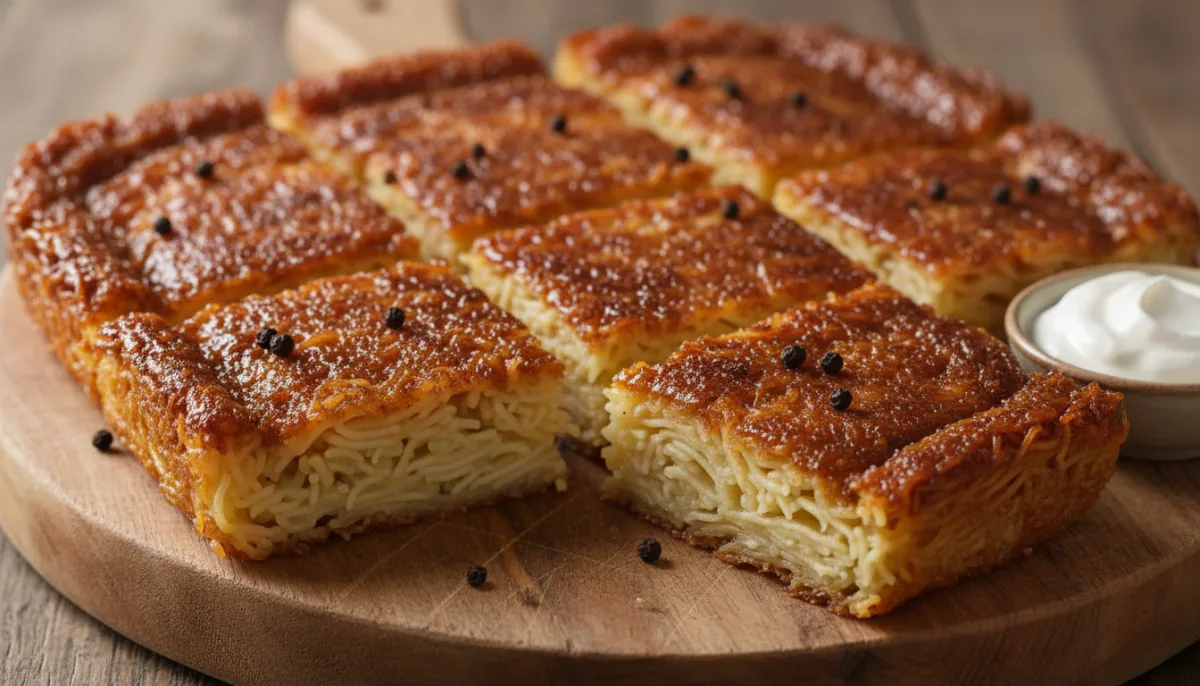Kugel Yerushalmi: Sweet and Savory Caramelized Noodle Pudding
