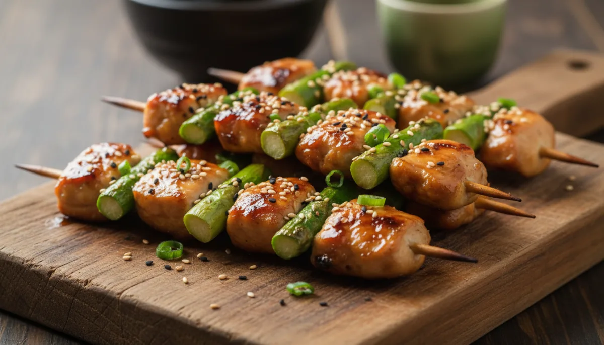 Spiedini Giapponesi di Pollo e Asparagi (Yakitori)