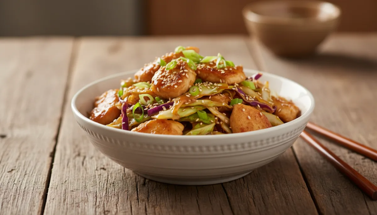 Japanese-Inspired Chicken and Cabbage Stir-fry
