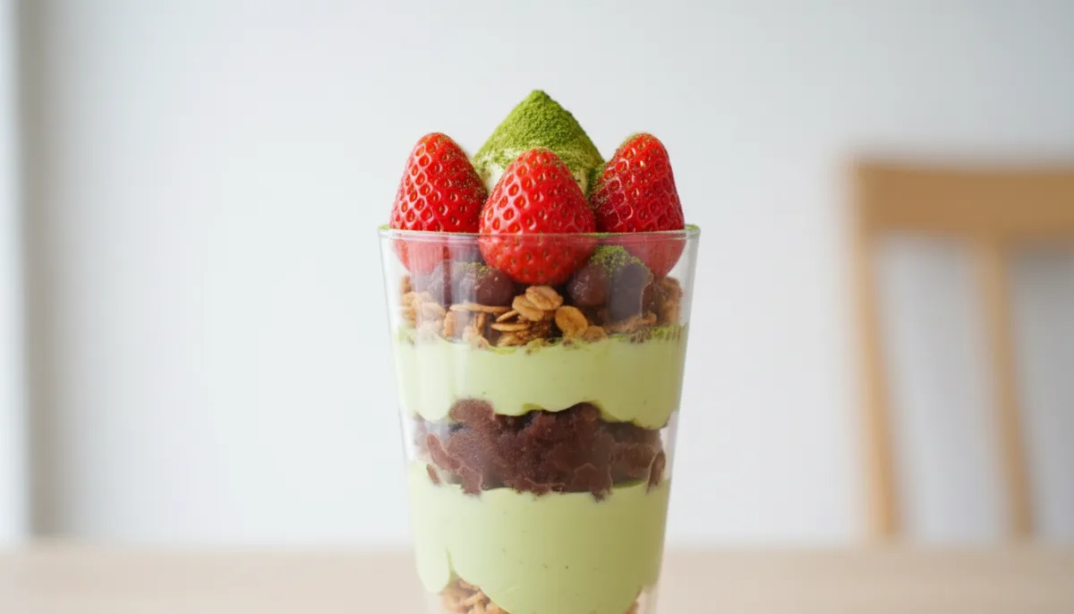 Parfait Japonés de Matcha y Anko