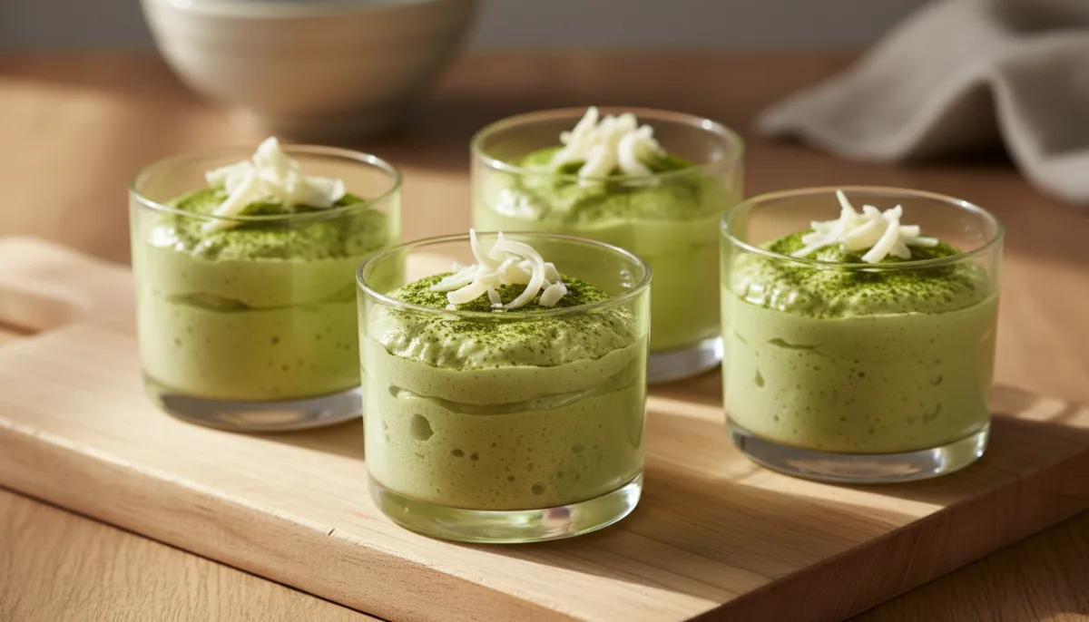 Japanese Matcha and White Chocolate Mousse