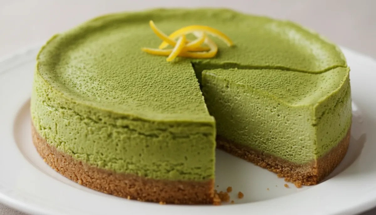 Cheesecake Japonés de Matcha y Yuzu