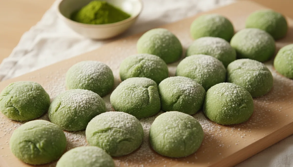 Bocaditos de Mochi Matcha Japonés