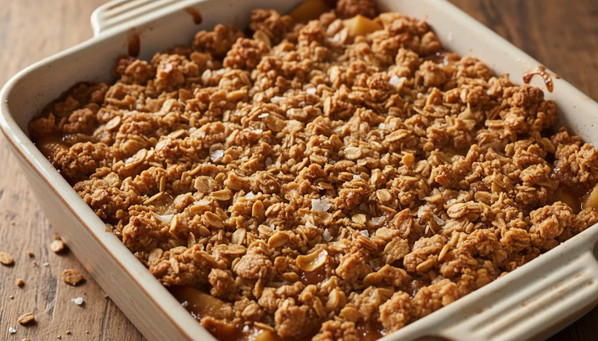 Crumble de Manzana con Caramelo de Miso al Estilo Japonés