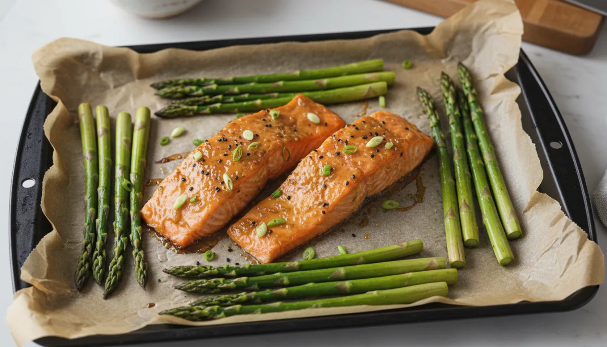 Miso-Glazed Salmon with Roasted Asparagus