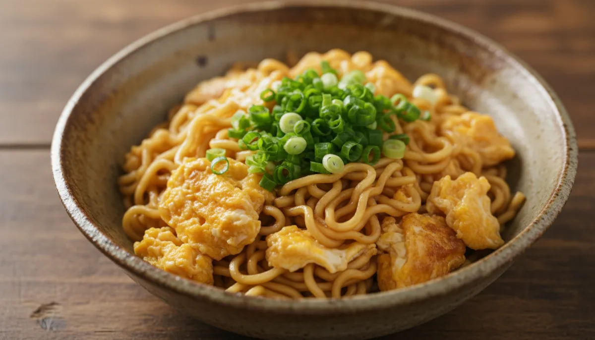 Japanese Savory Egg and Noodle Stir-fry