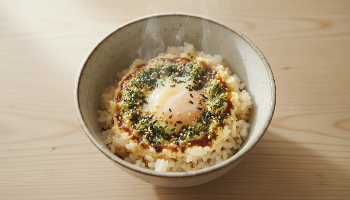 Tamago Kake Gohan: Ciotola Giapponese di Riso e Uovo Saporito