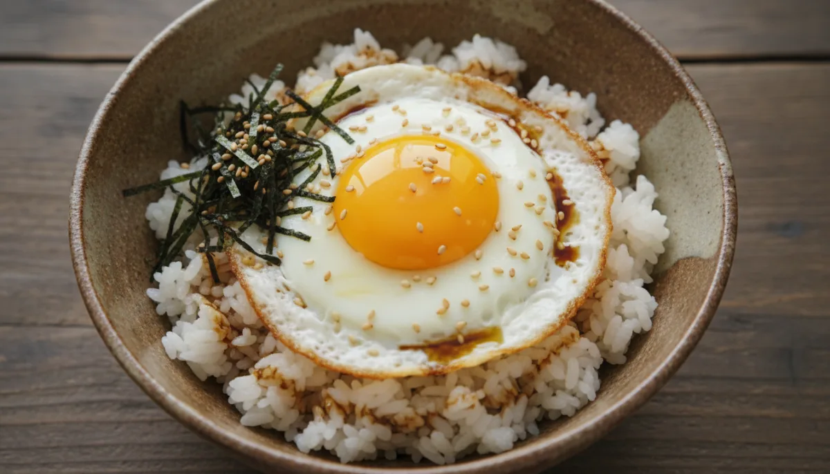 Tas Japonez me Vezë dhe Oriz (Frymezuar nga Tamago Kake Gohan)