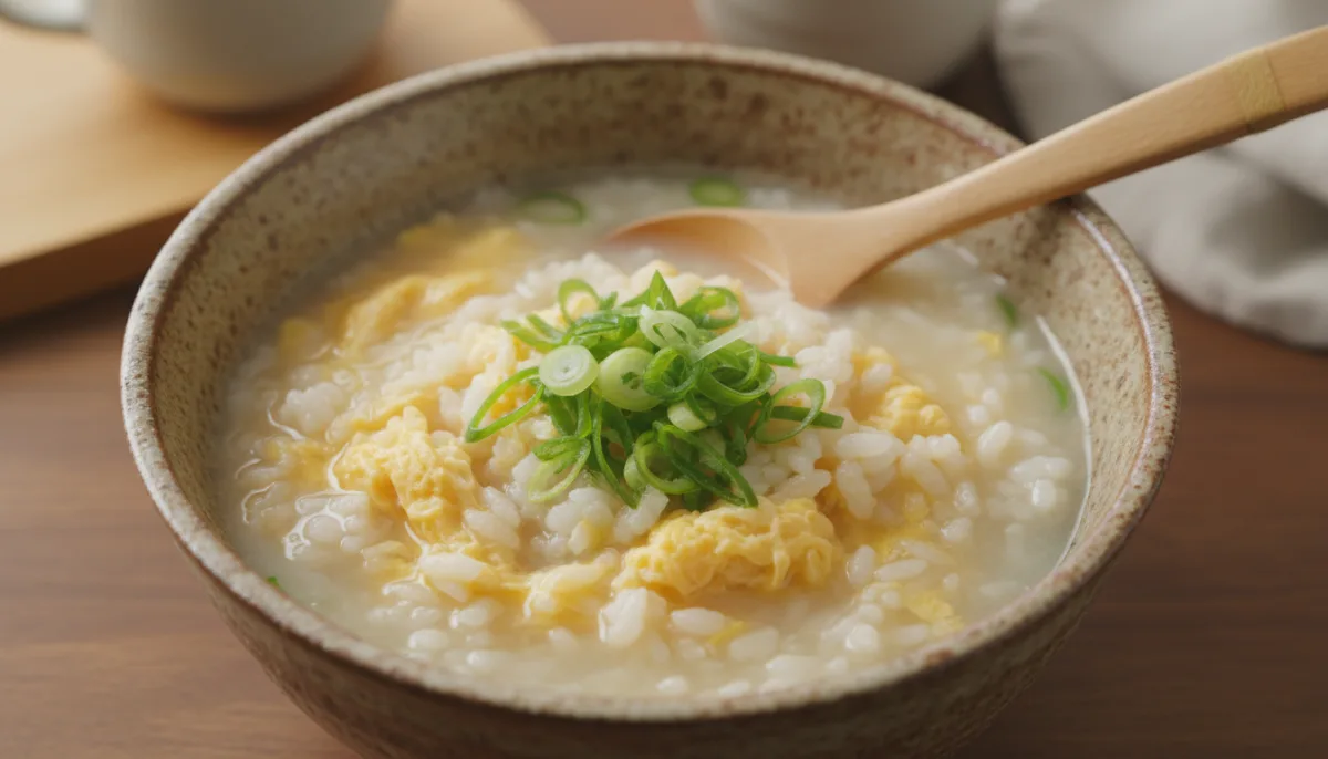 Japanese Savory Egg and Rice Porridge