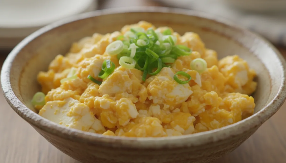 Japanese Savory Egg and Tofu Scramble