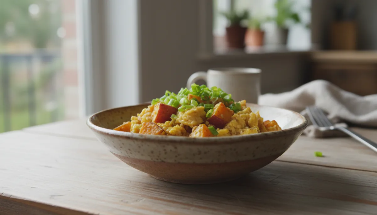 Patate e Ëmbël Japoneze dhe Omëletë me Miso