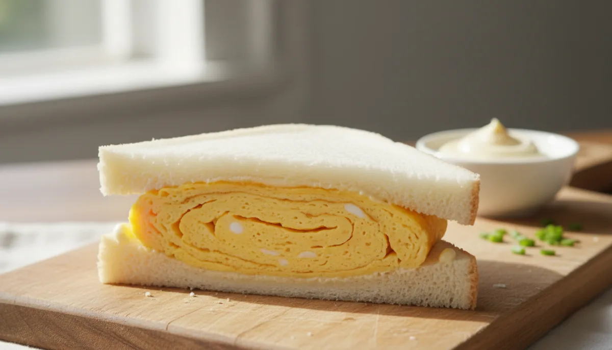 Sanduiç Mëngjesi Tamagoyaki Japonez