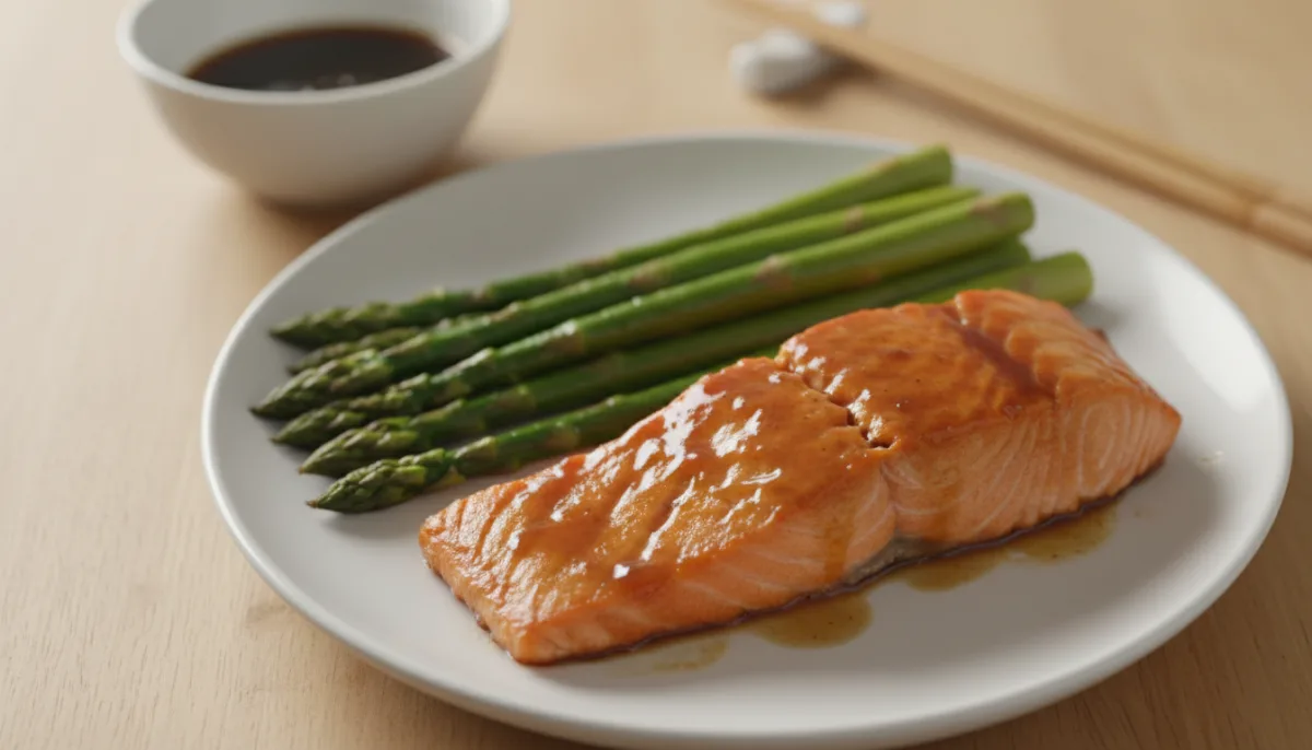 Saumon Teriyaki Japonais avec Asperges Rôties