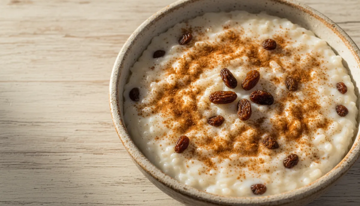 Kabuni (Arroz con Leche Albanés y Pasas)
