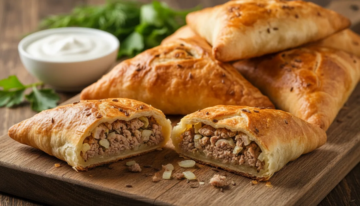Καζακικά Σάμσα με Αρνί, Κρεμμύδι και Κύμινο
