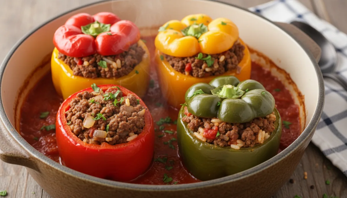 Tolma Kazaka: Peperoni Ripieni di Carne Macinata e Riso