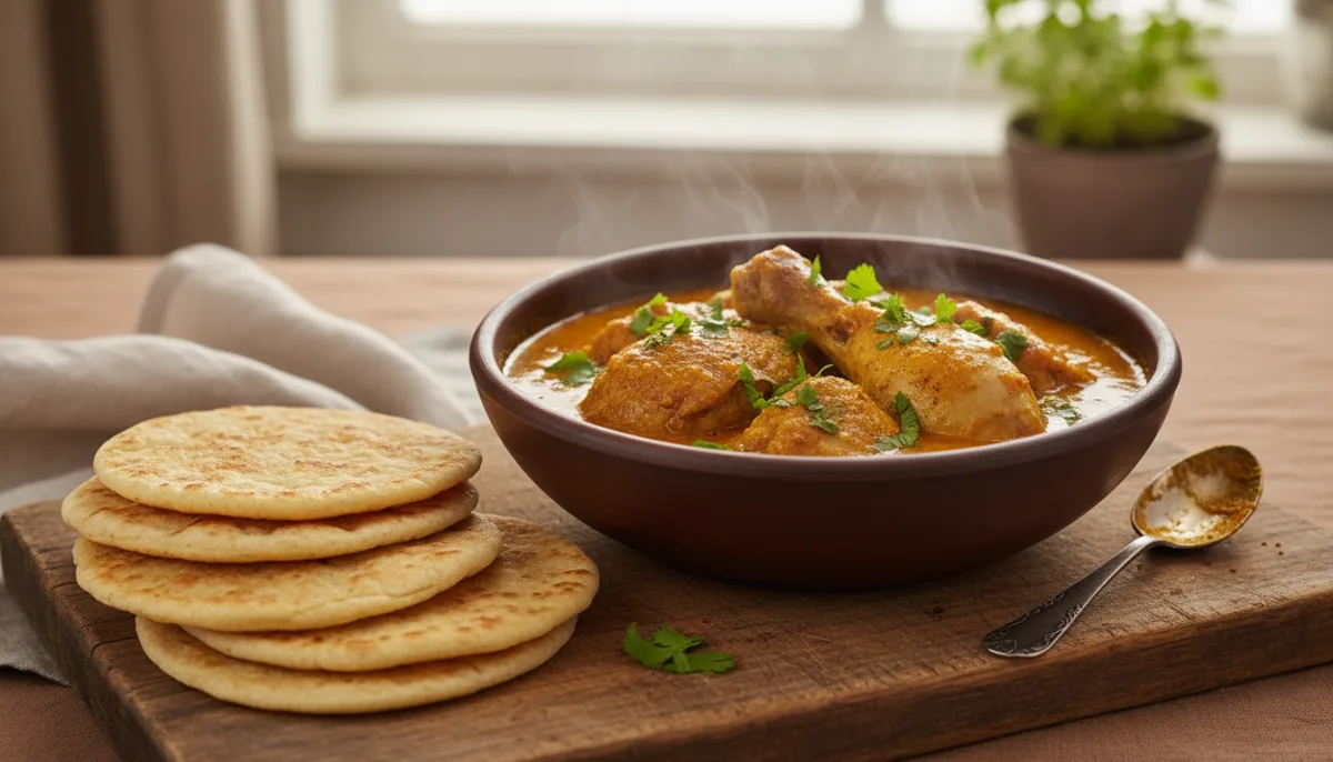 Kenyan Kuku Paka (Chicken in Coconut Sauce) with Chapati