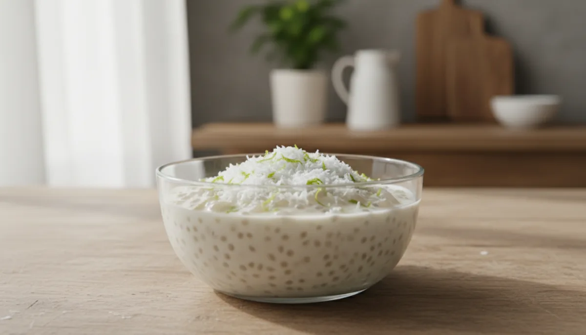 Kenyan Madafu Pudding: Coconut Milk and Sago Pearl Dessert