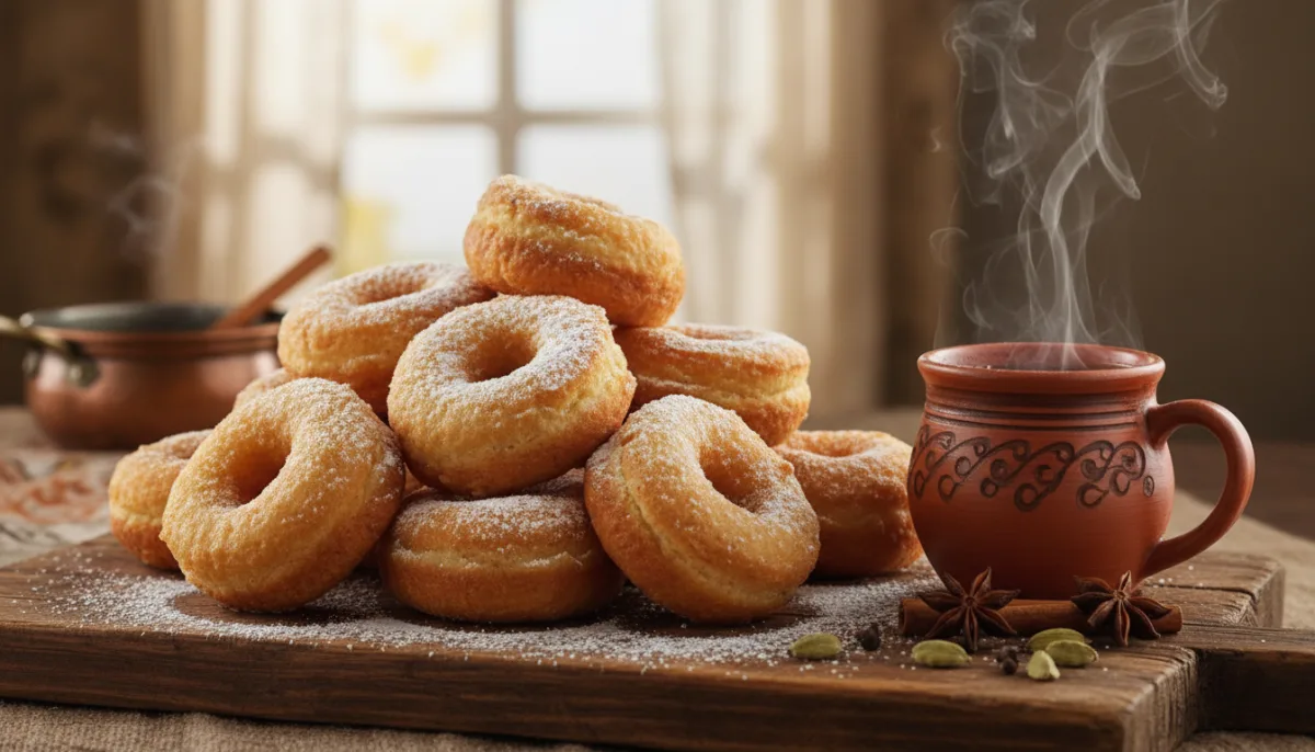 Mahamri: Fluffy Kenyan Coconut Doughnuts with Spiced Chai