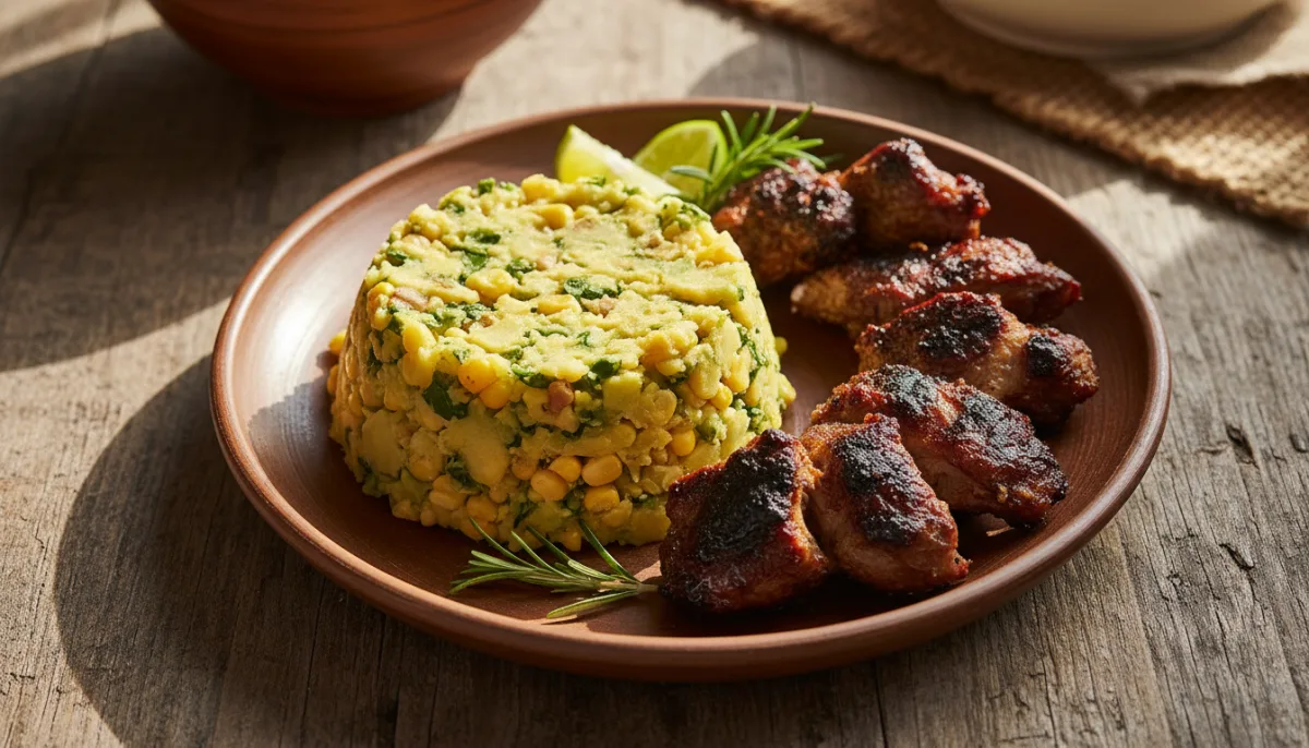 Hearty Kenyan Mukimo with Irio and Nyama Choma