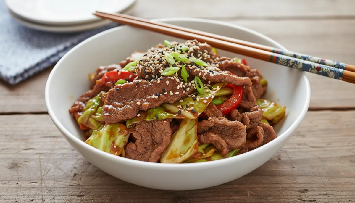 Korean Beef and Cabbage Stir-fry