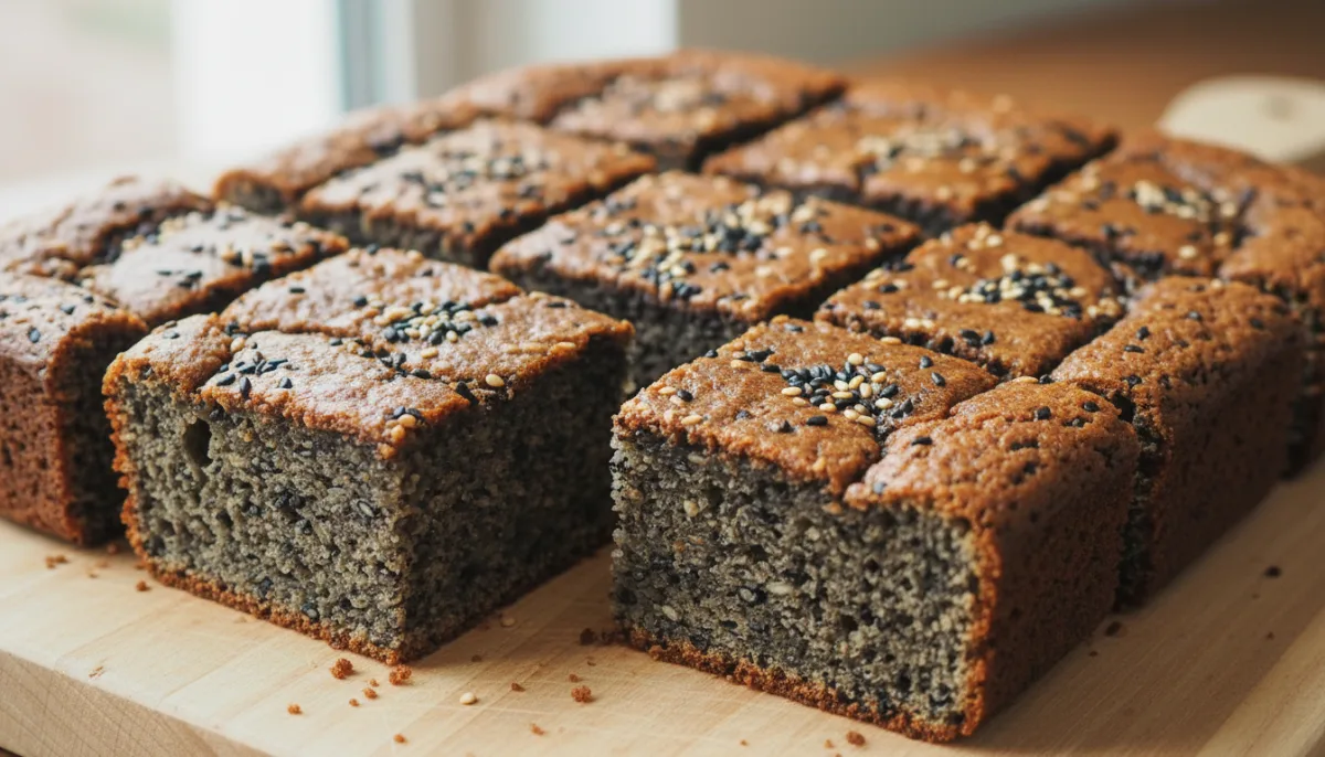 Pastel Coreano de Mochi de Sésamo Negro