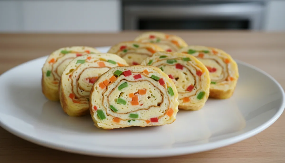 Omëletë Rulë Koreane (Gyeran Mari) me Perime