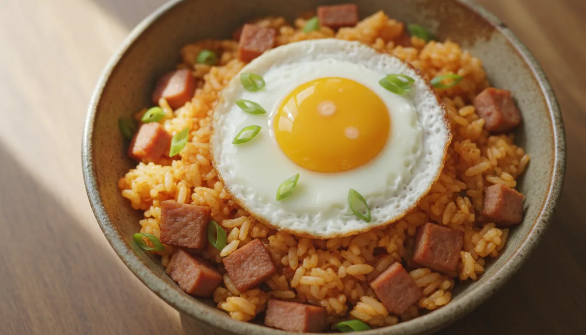 Korean Kimchi and Spam Fried Rice