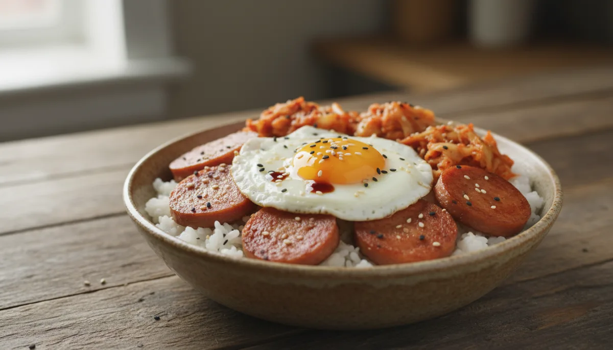 Tas Orizi Korean me Kimchi dhe Spam