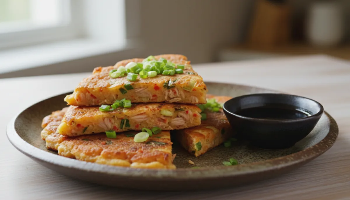 Korean Kimchi and Tuna Pancakes