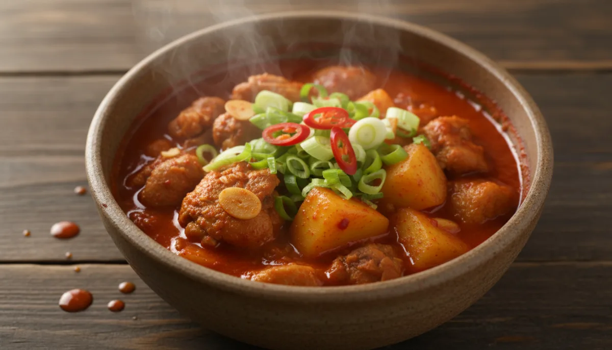 Spicy Korean Chicken and Potato Stew (Dakdoritang)