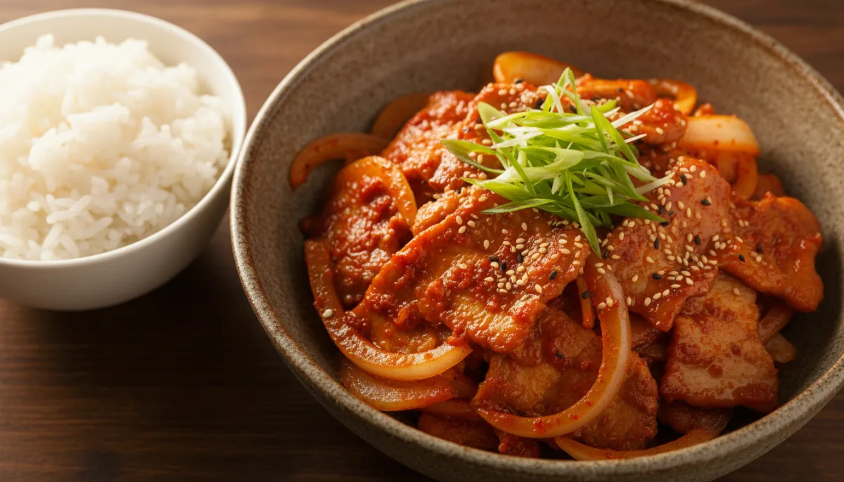 Korean Spicy Pork Belly Stir-fry (Jeyuk Bokkeum)