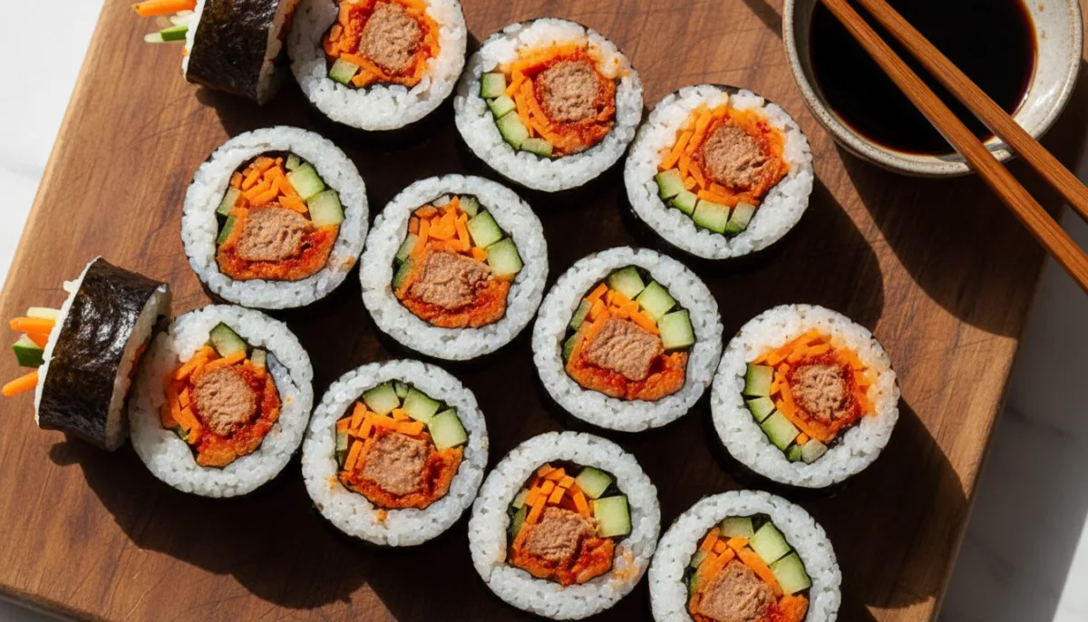 Kimbap Korean me Ton Pikant