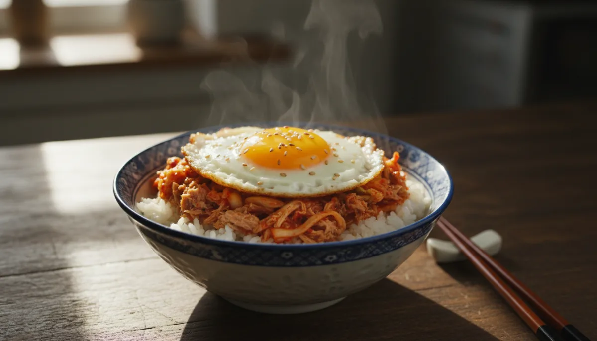 Bol de Riz Coréen au Thon et Kimchi