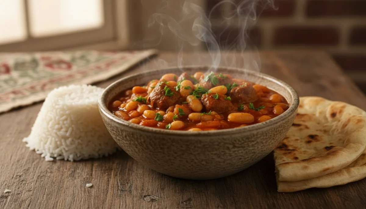 Kurdish Fasulye: White Bean Stew with Lamb and Tomato