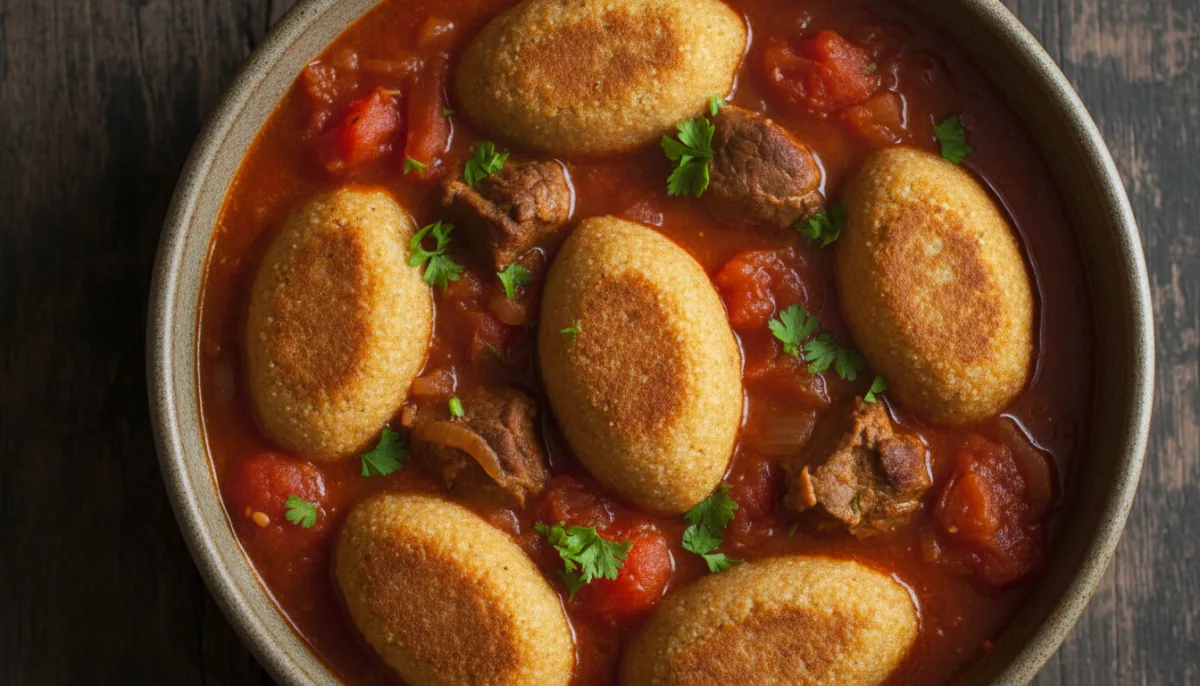 Kurdish Kubba Hamuth: Semolina Dumplings in Tangy Lamb & Tomato Stew