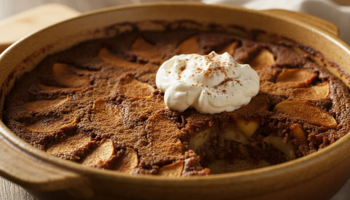 Pudín Letón de Manzana y Pan de Centeno con Canela y Crema